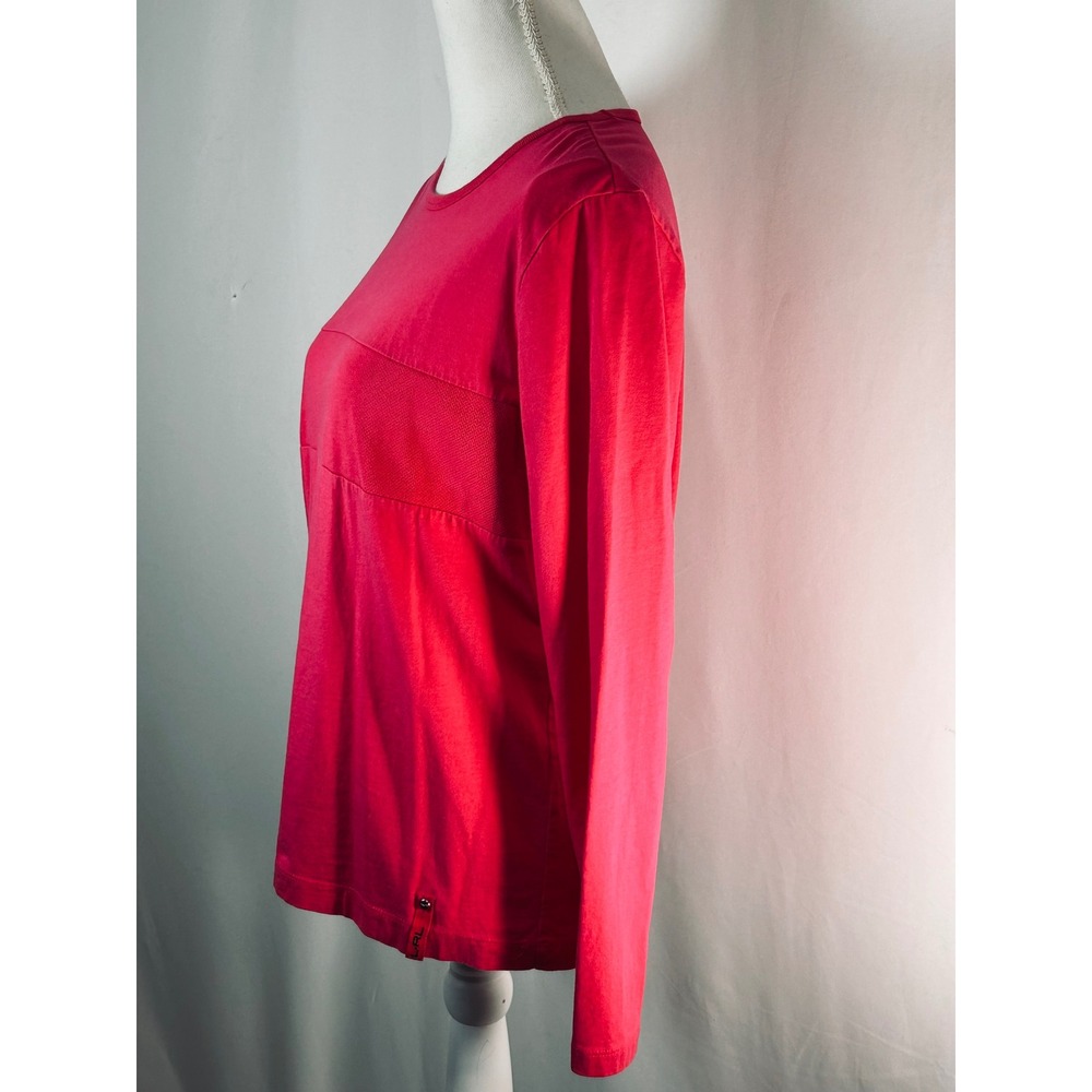 Lauren Active Ralph Lauren Pink Long Sleeve Textured Panel‎ Top Womens L-RL L - Picture 6 of 8
